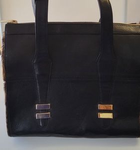 Gorgeous unused Alexandra Satine brown and black faux fur women's bag